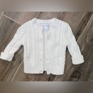 Ralph Lauren cable knit sweater in size 6m in warm white for infant